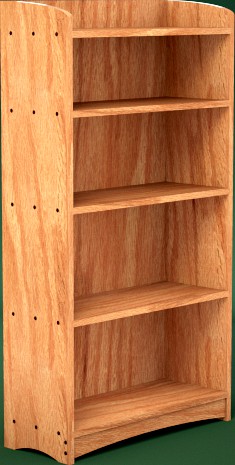 Oak and Cherry Wood Arts and Crafts Bookcase