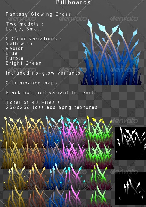 Fantasy Glowing Grass billboard pack