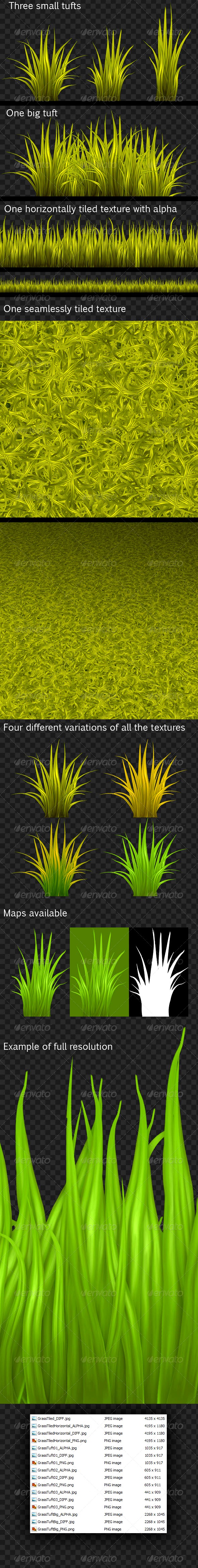 HQ Pack of Painted Grass Textures