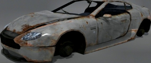 Wrecked Aston Martin DB7