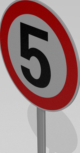 5 Speed limit sign