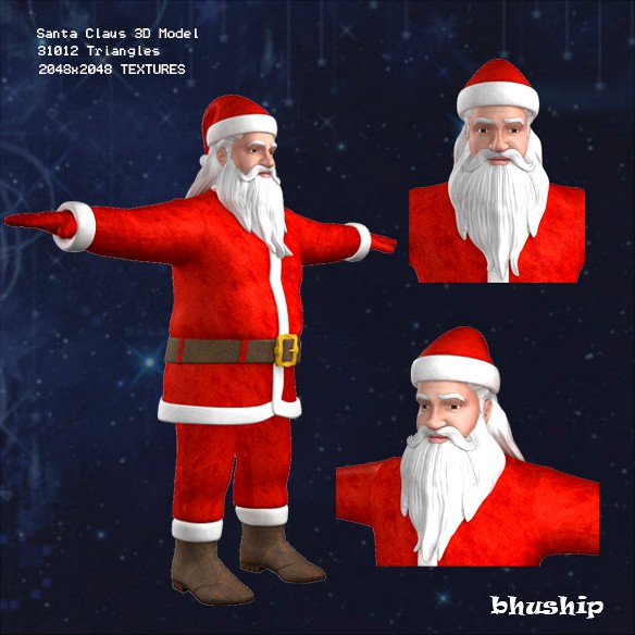 Santa Claus 3D Model
