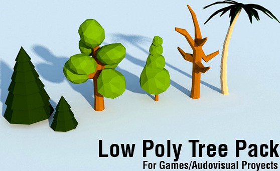Low Poly Tree Set