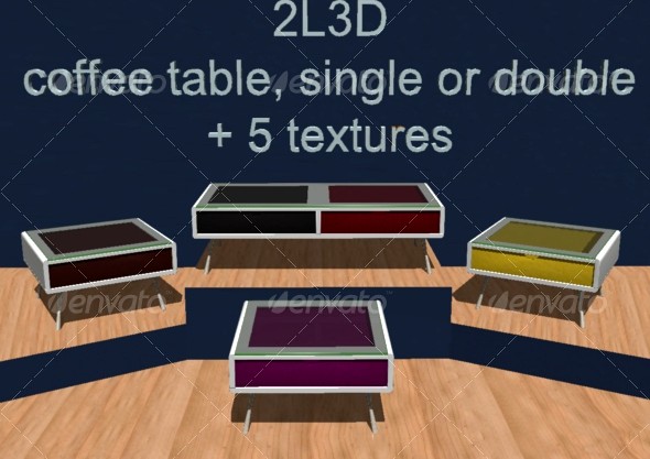 Coffee table 2L3D