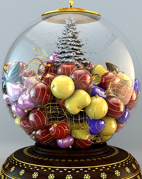 Snow Globe Christmas Hi-Res