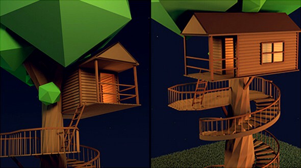 Low-Poly Tree House