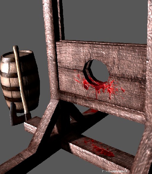 Medieval Guillotine Low Poly