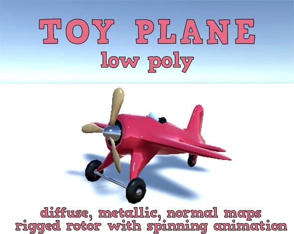 Low Poly Toy Plane