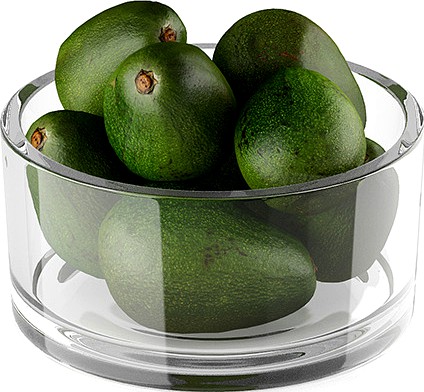 Bowl of avocado fruits