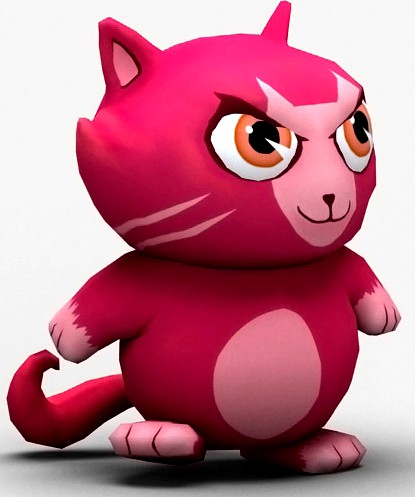 Cat Low poly game model - rigged