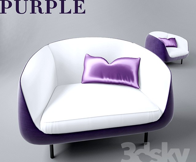 Arm sofa purple