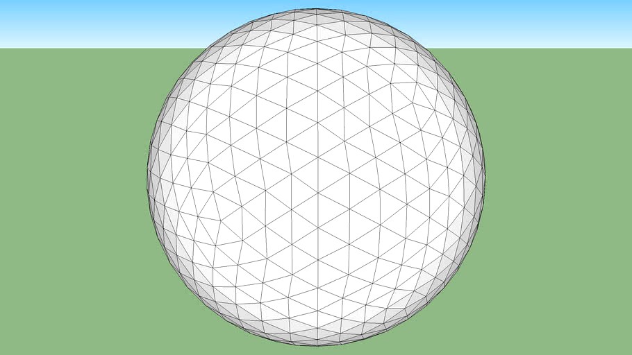 Geodesic sphere more triangles 3d model