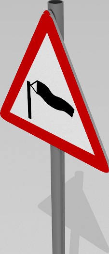 Side wind sign
