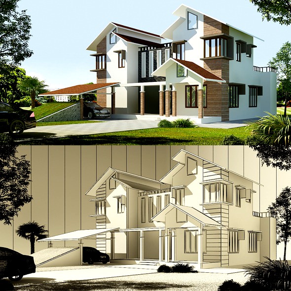 Realistic Exterior 3D 8080 111