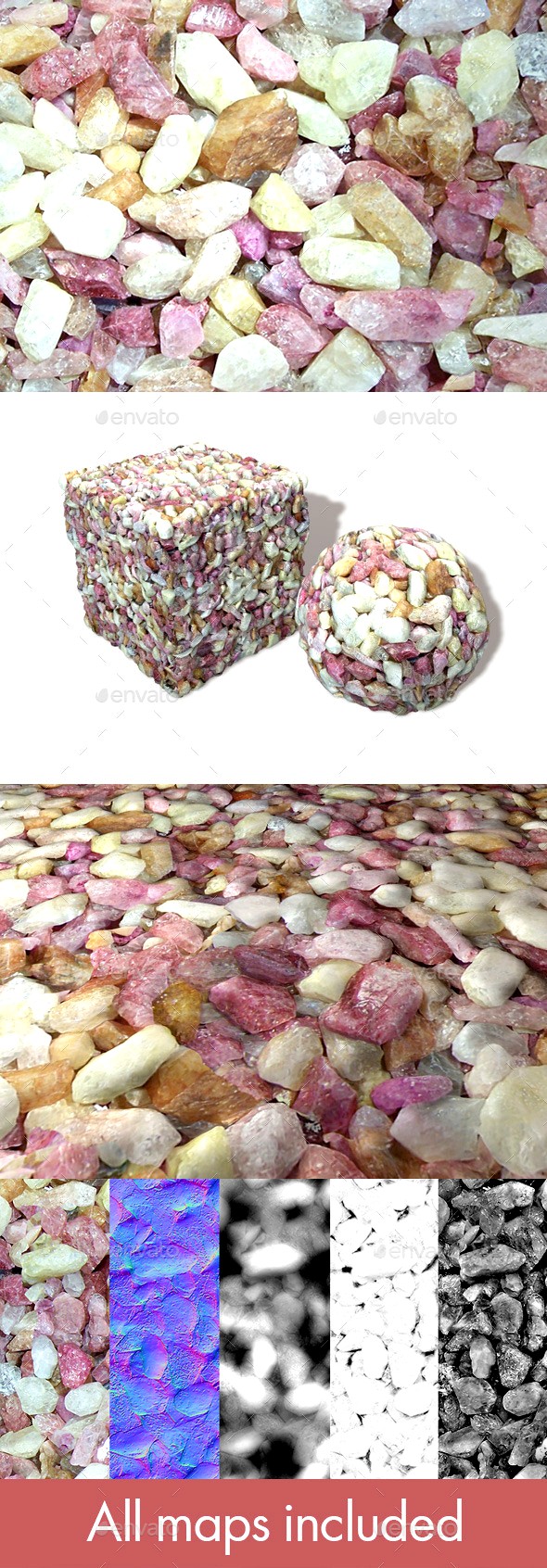 Coloured Precious Stones Seamless Texture