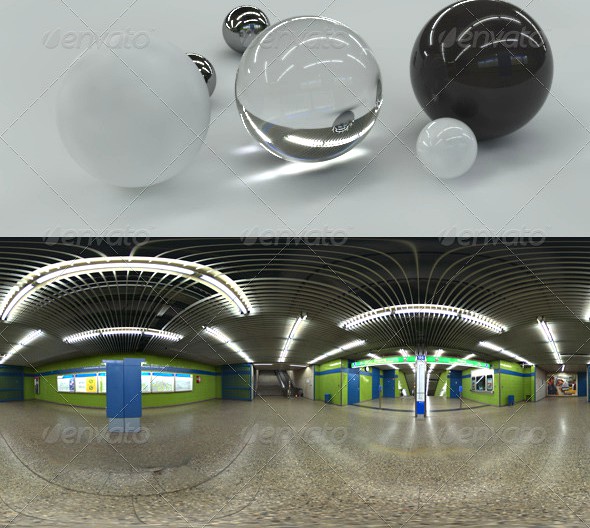 HDRI spherical panorama - subway