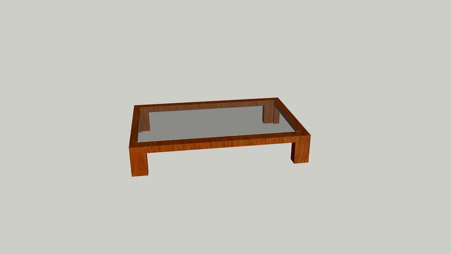 Wood Coffee Table, Glass Top