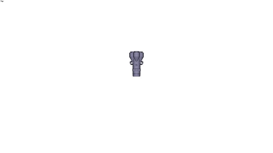 3112 - DOUBLE Y PIECE WITH MALE BSPT THREAD DIAM D 4 MM C R1/4