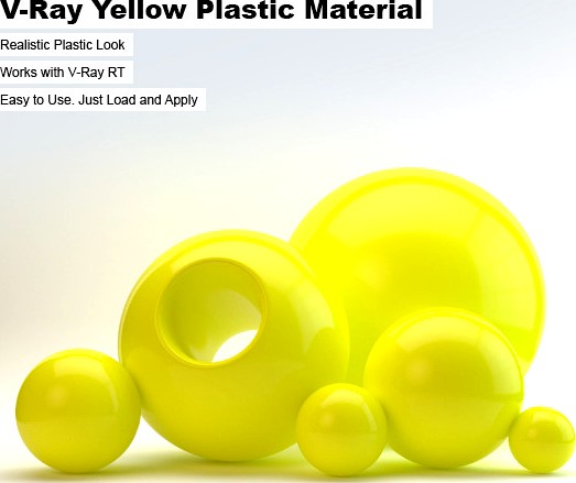 V-Ray Yellow Plastic Material