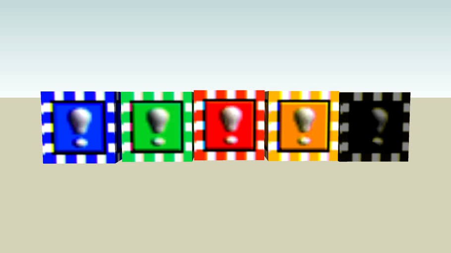 Mario 64 blocks 3d model