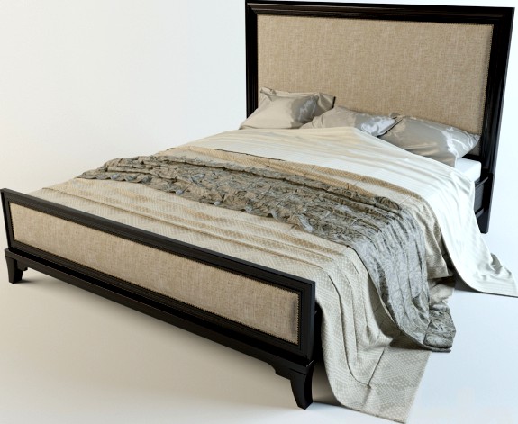 Bed California King Upholstered Panel Bed