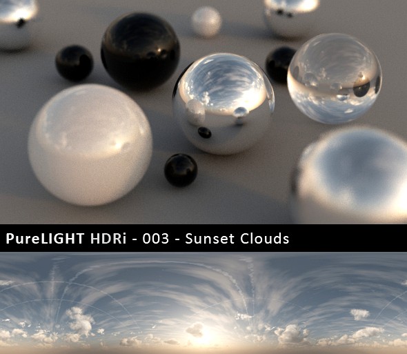PureLIGHT HDRi 003 - Sunset Clouds