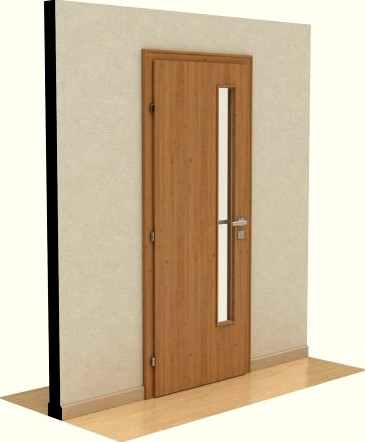 Wooden door d05 3D Model