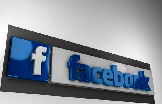 3D Facebook logo