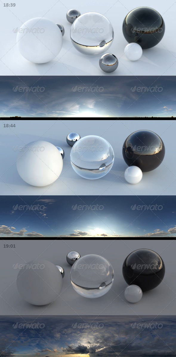 3er HDRI sky pack 03 - sunny clouds evening