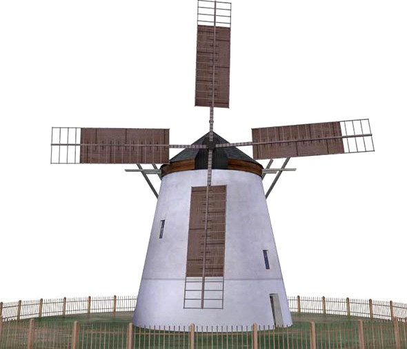 Windmill Retz Austria - Low Poly