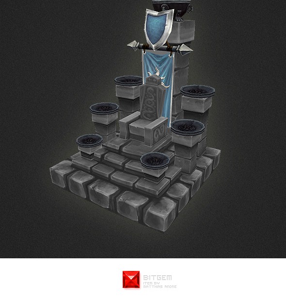 Low Poly RTS Human Throne