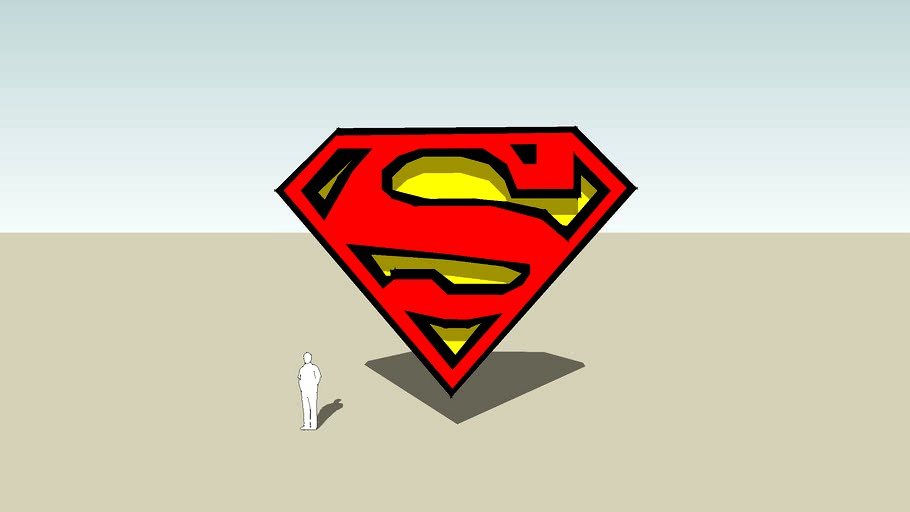 Superman Logo 3D