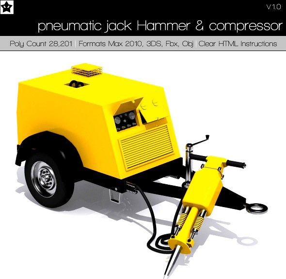 pneumatic jack Hammer and compressor