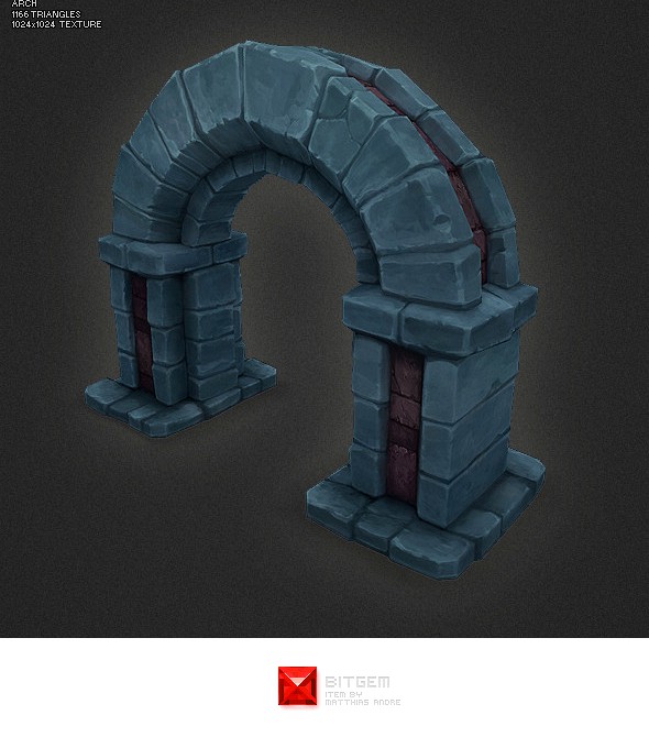 Low Poly Dungeon Arch