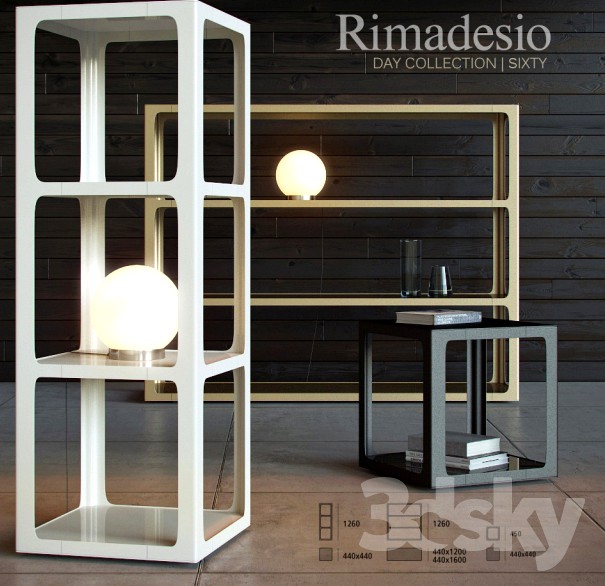 Shelving and table Rimadesio Sixty