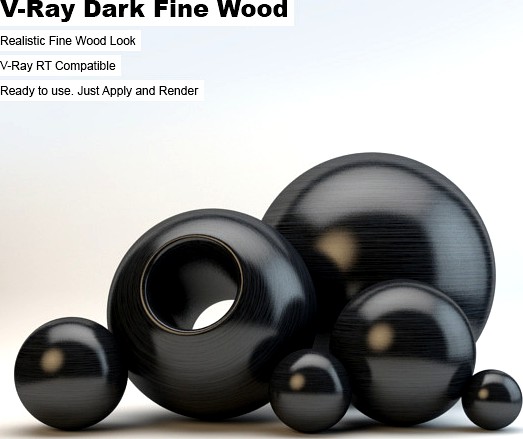 V-Ray Dark Fine Wood Material