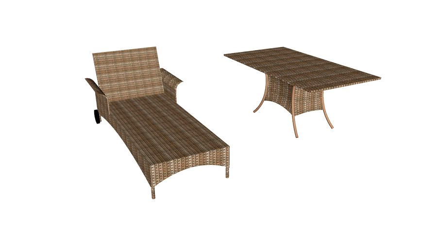 Mobelli - Colonia Sun Lounger & Colonia Dining Table