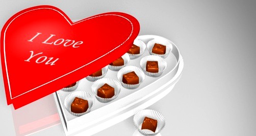 Heart shapped Box of Chocolates