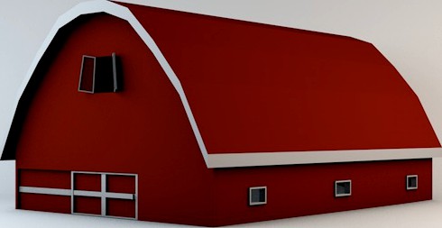 Low Poly Barn