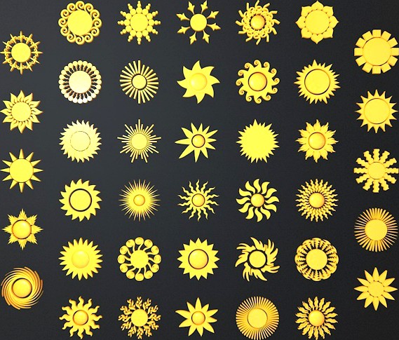 Summer Sun Symbols