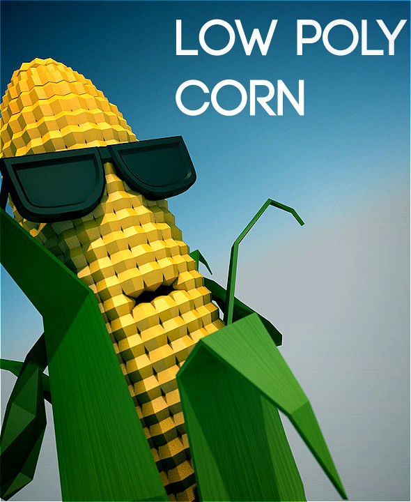 Low poly corn character