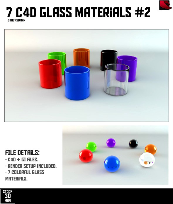 7 Cinema 4D Glass Materials #2