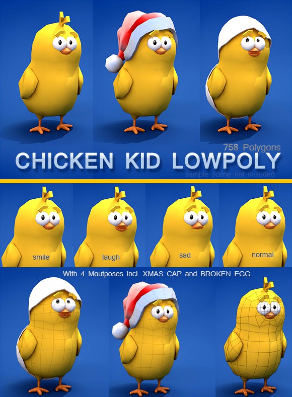 Low Poly Chicken Kid