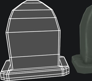 LowPoly handpainted Gravestone