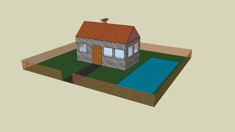 Basic house with garden and a pool
