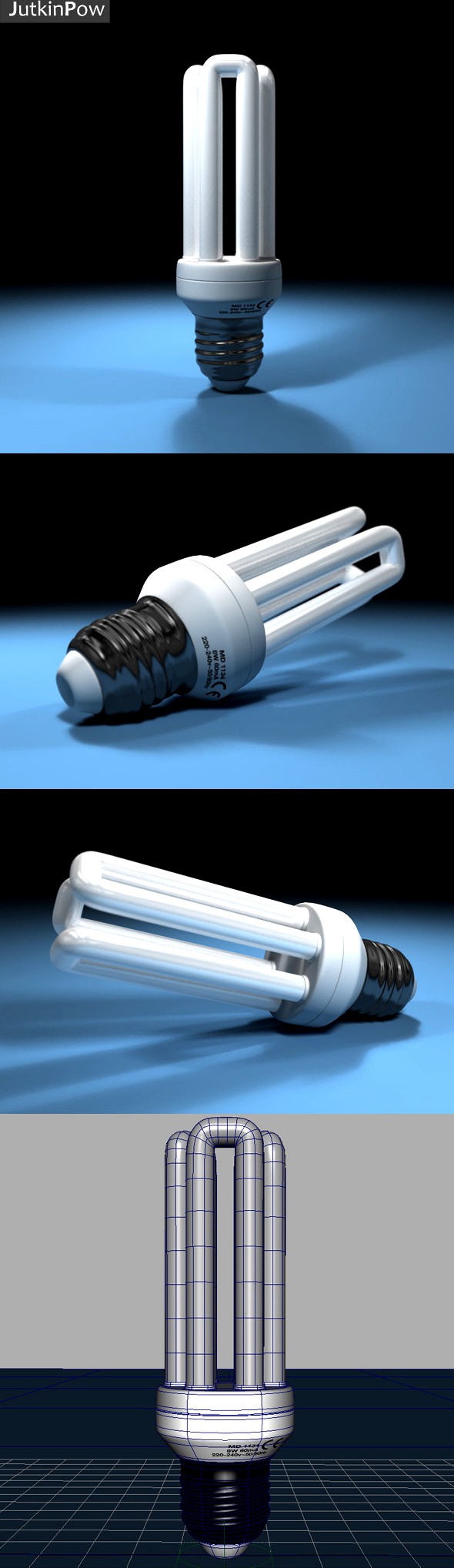 Photorealistic Fluorescent Bulb