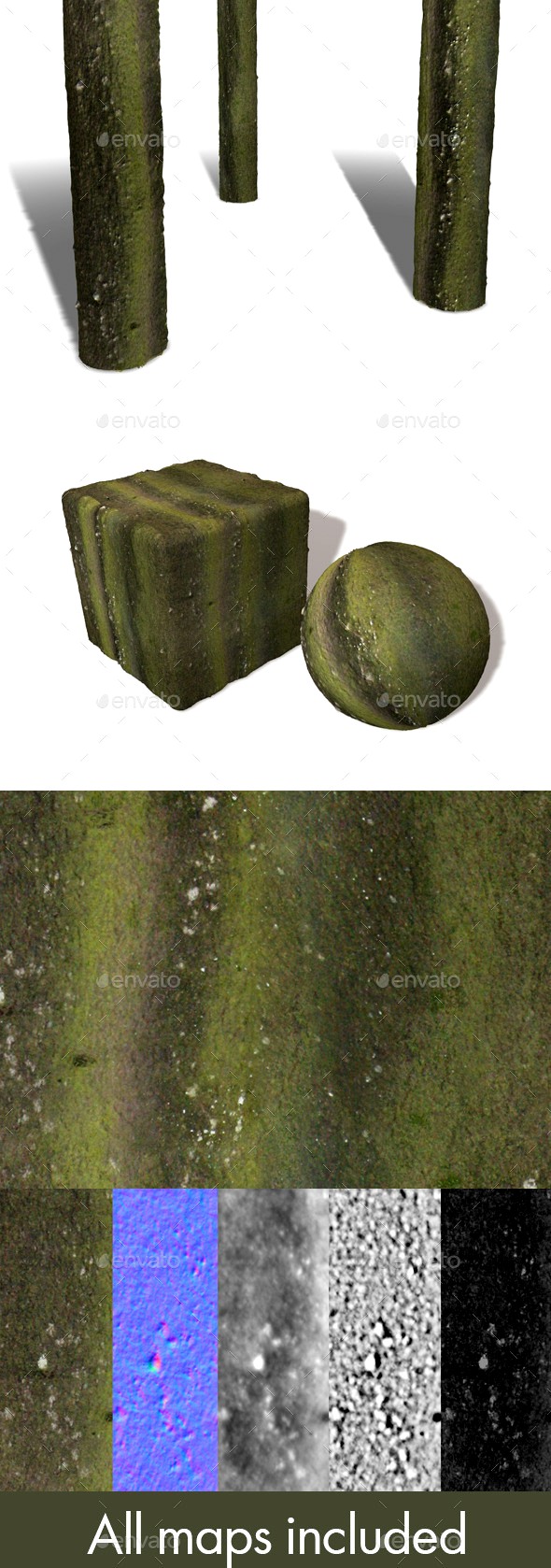 Green Bark Seamless Texture