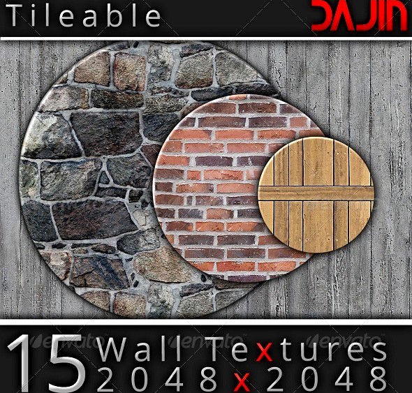 15 Tileable Hi-Res Wall Textures