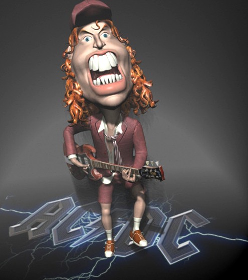 Angus Young Character toon RIGGED