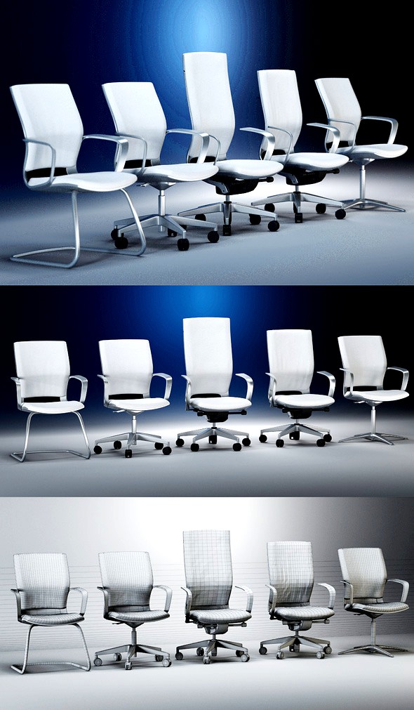 Quality 3dmodel of modern chairs Moteo. Kloeber